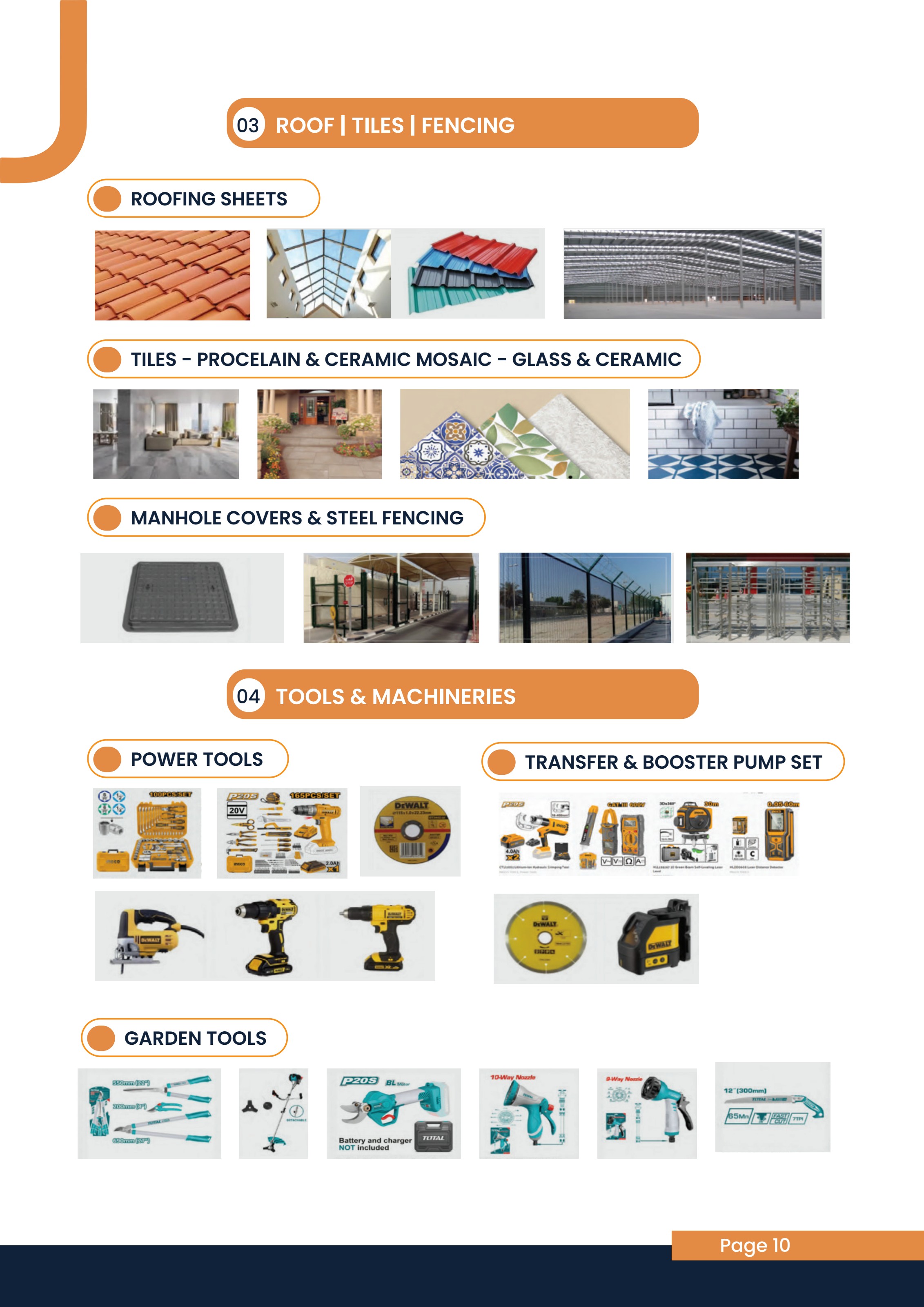 Roof, Tiles, Fencing & Tools